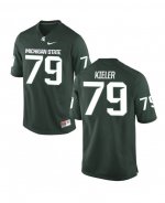 Men's Michigan State Spartans NCAA #79 Kodi Kieler Green Authentic Nike Stitched College Football Jersey FO32M88QY